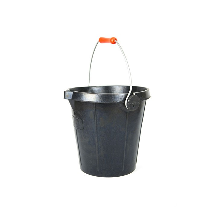 Black Real Rubber Bucket