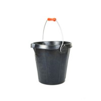 Black Real Rubber Bucket