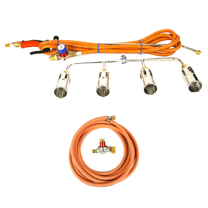 4X Head Economy Torch Kit C/W Hose & Reg